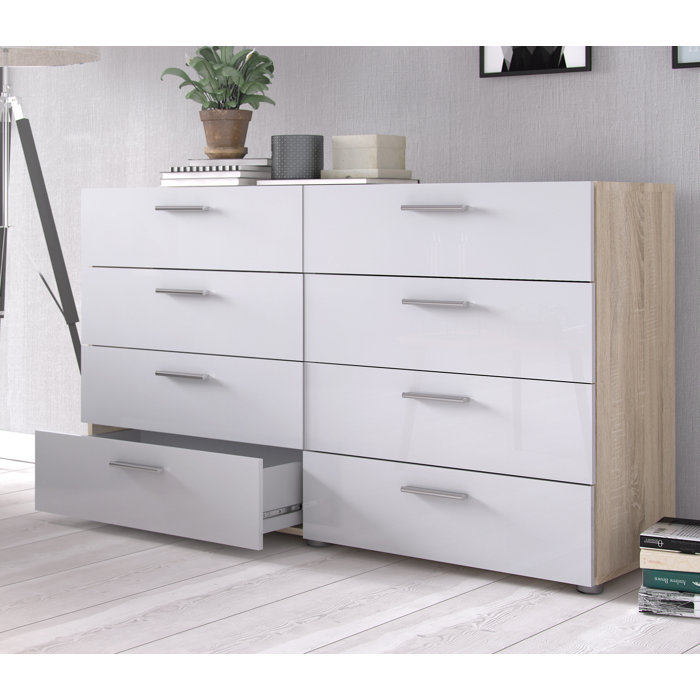 Zipcode Design™ Jantz 8 Drawer 55.12" W Double Dresser & Reviews Wayfair